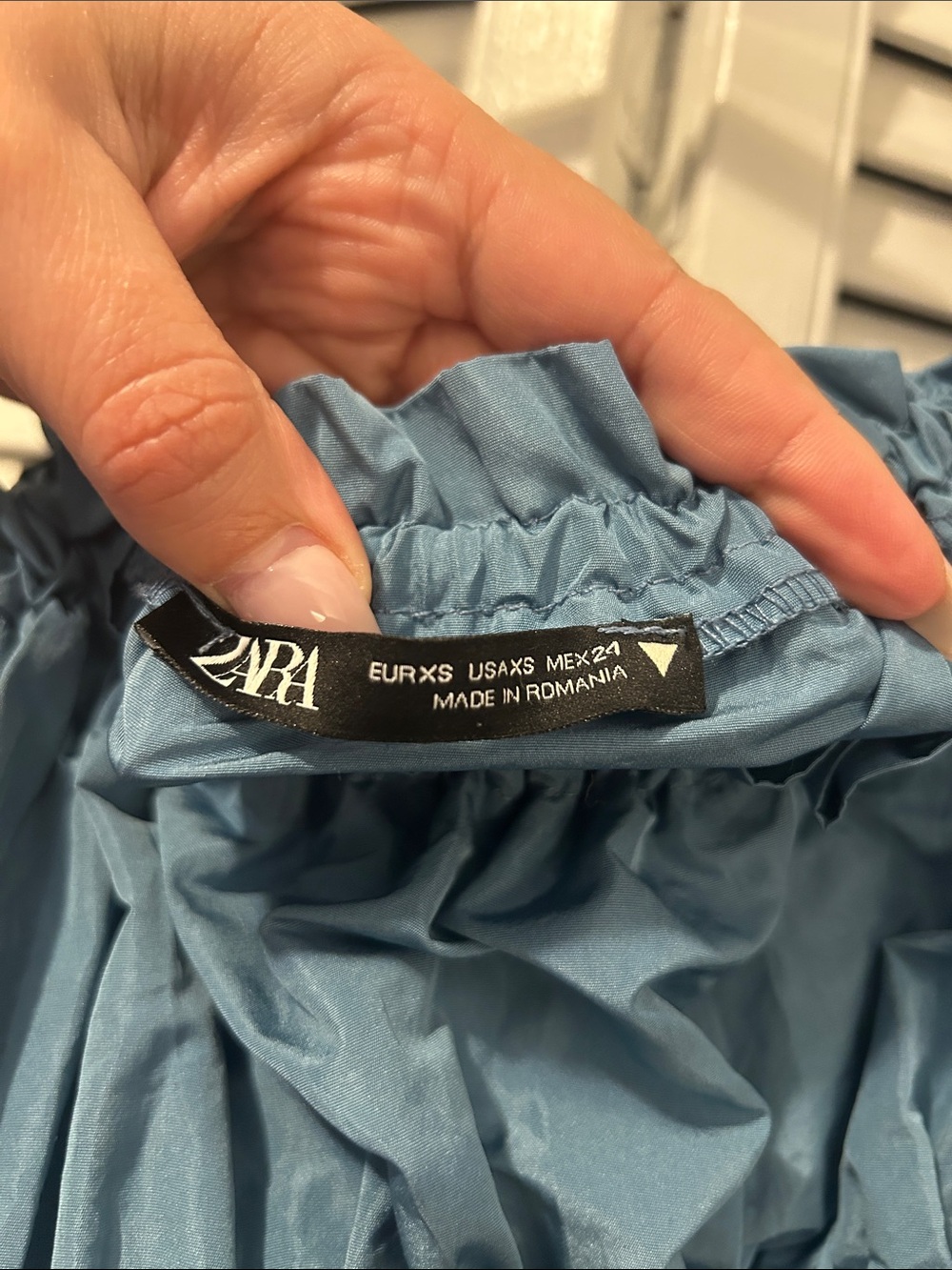 Zara ruched mini dress | Blue - Picture 2 of 6